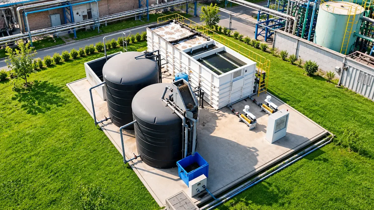 Instalación industrial de tratamiento de agua