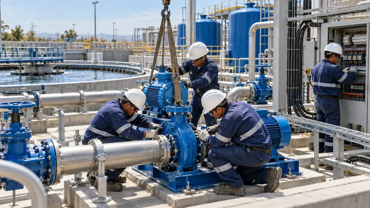 Instalación de equipos electromecánicos en PTAR y PTAP